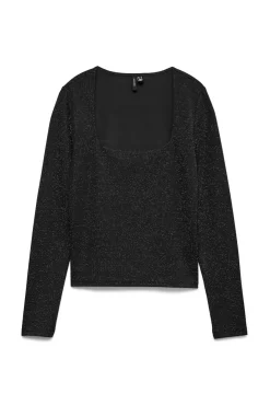 Vero Moda T-Shirts-Top de manga comprida com manga quadrado Preto