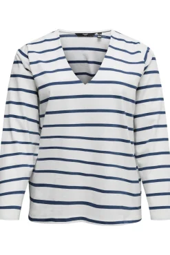 Vero Moda T-Shirts-Top de manga comprida com gola em V Branco