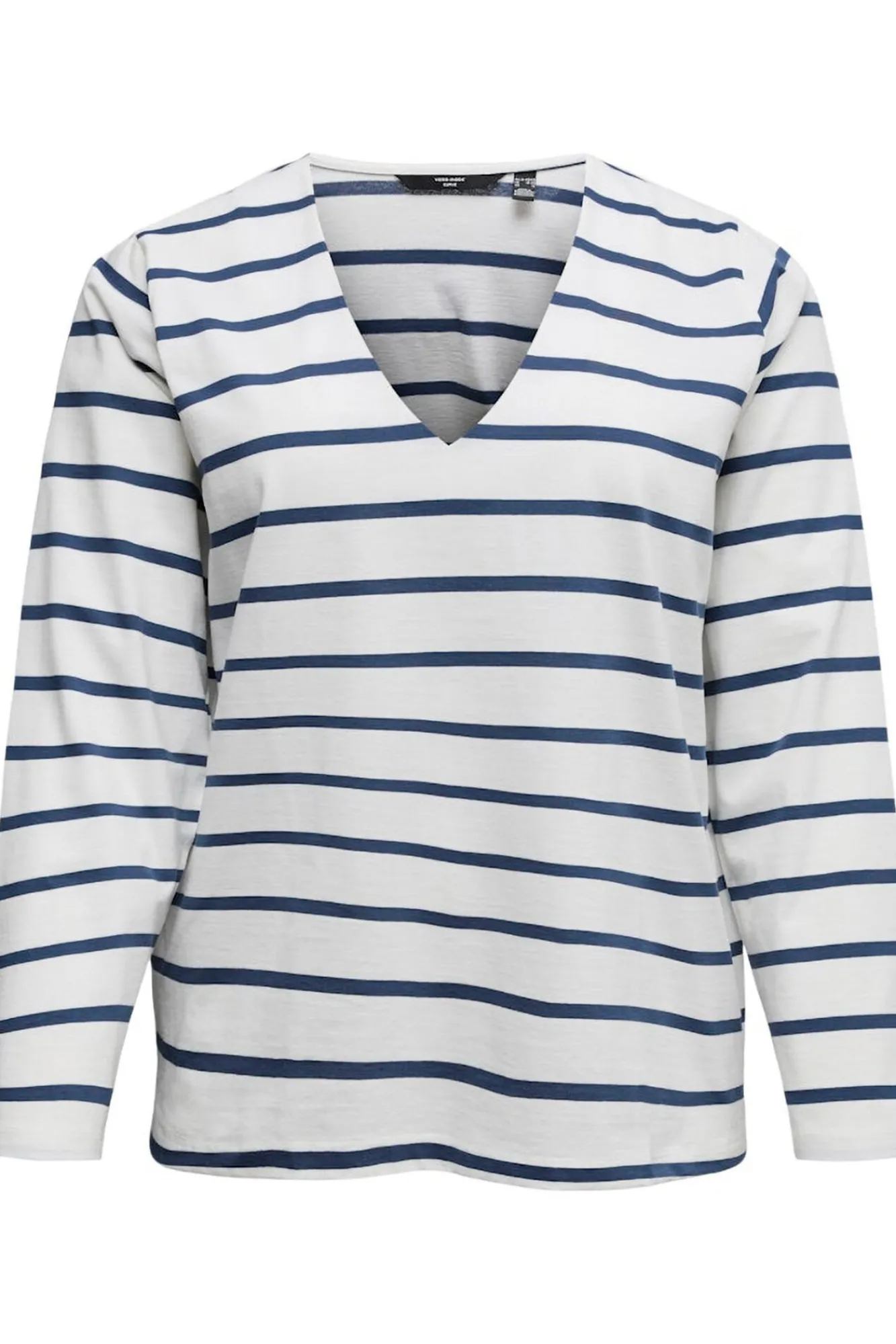 Vero Moda T-Shirts-Top de manga comprida com gola em V Branco