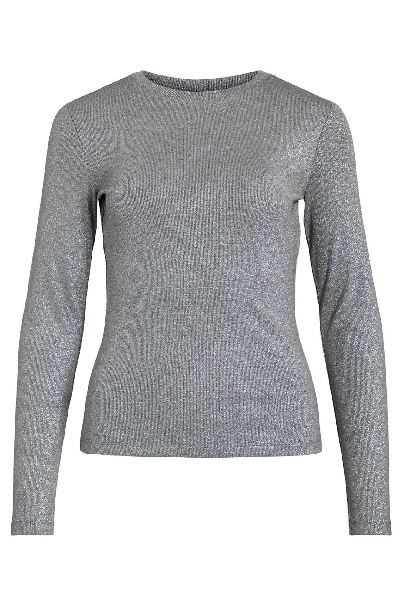 Vila T-Shirts-Top de manga comprida com glitter Cinzento