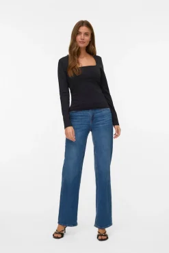 Vero Moda T-Shirts-Top de manga comprida com manga quadrado Preto