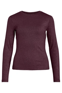 Vila T-Shirts-Top de manga comprida com glitter Granada