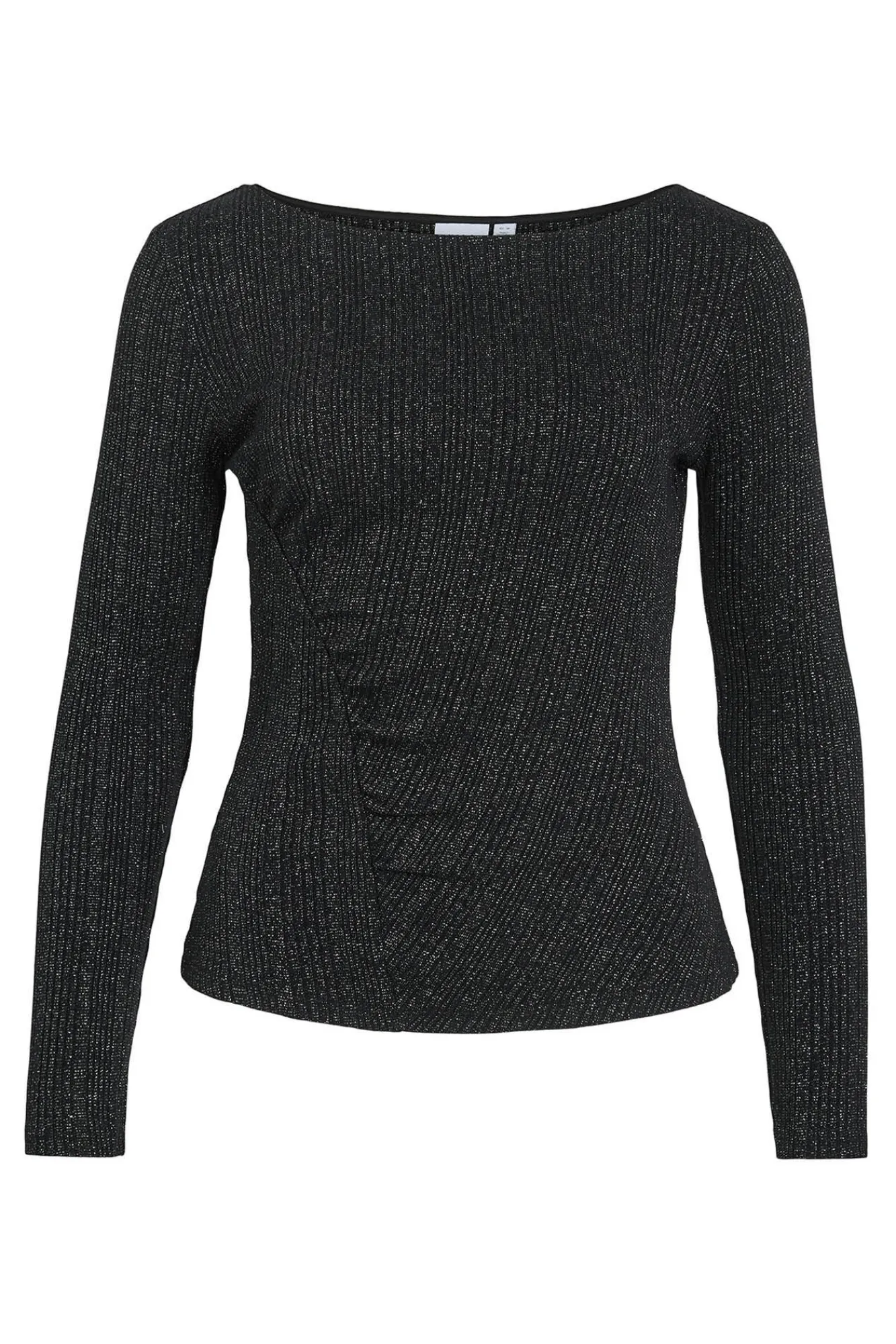 Vila T-Shirts-Top de manga comprida com glitter Preto