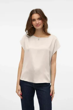 Vero Moda T-Shirts-Top de manga curta Tostado