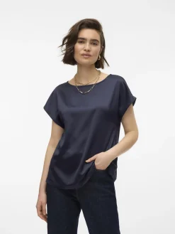 Vero Moda T-Shirts-Top de manga curta Azul