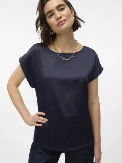 Vero Moda T-Shirts-Top de manga curta Azul