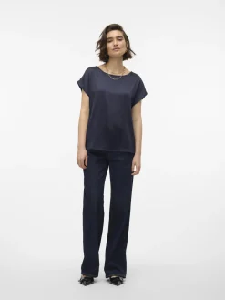 Vero Moda T-Shirts-Top de manga curta Azul