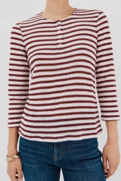 Cortefiel T-Shirts-Top estruturado riscas Granada