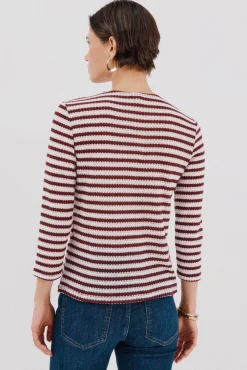 Cortefiel T-Shirts-Top estruturado riscas Granada