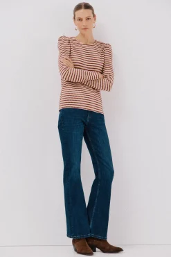 Cortefiel T-Shirts-Top estruturado riscas multicolor Multicolorido