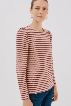 Cortefiel T-Shirts-Top estruturado riscas multicolor Multicolorido