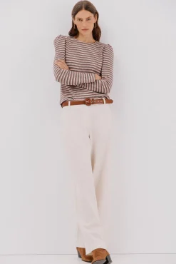 Cortefiel T-Shirts-Top estruturado riscas multicolor Verde