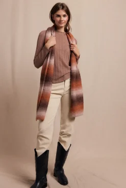 Slowlove T-Shirts-Top malha estrutura Tostado