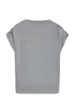 Vero Moda T-Shirts-Top Perkins com decote em lurex Cinzento