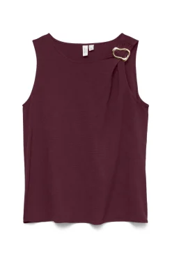 Vero Moda T-Shirts-Top sem mangas com detalhe de fivela Roxo