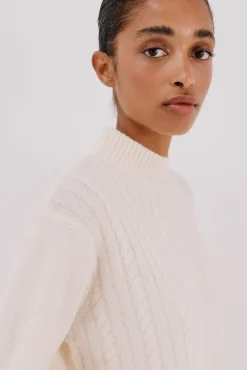 Cortefiel Camisolas-Tranças Jersey Perkins Branco