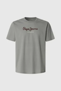 Pepe Jeans T-Shirts-T-shirt amarela do elenco cinzento
