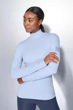 Dash and Stars T-Shirts-T-shirt bebê de manga comprida azul