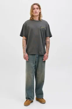 Jack & Jones T-Shirts-T-shirt back print cinzento