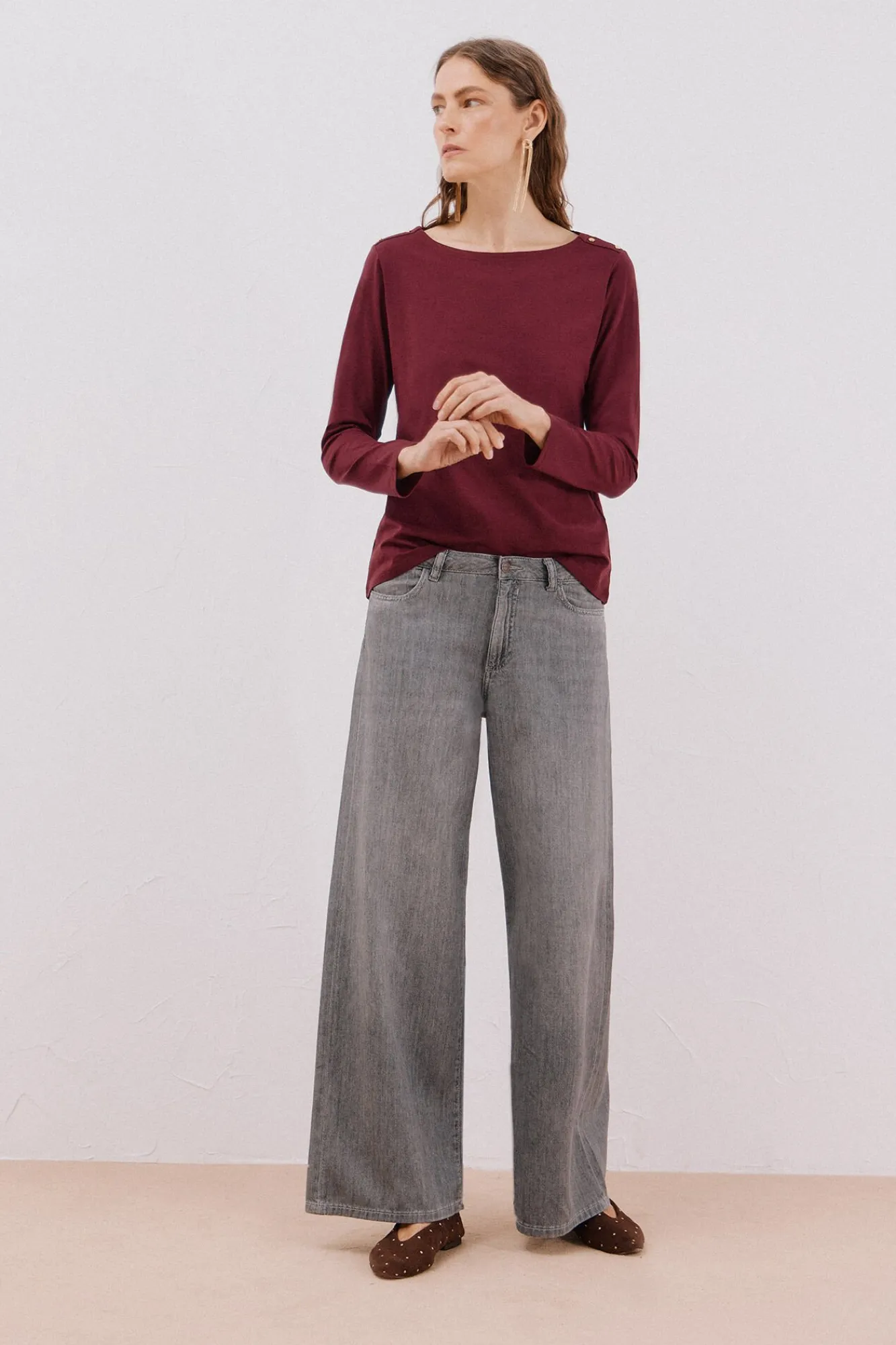 Cortefiel T-Shirts-T-shirt barco botões Granada