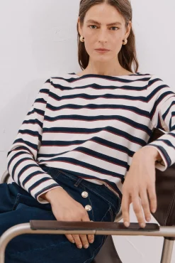 Cortefiel T-Shirts-T-shirt barco botões Azul