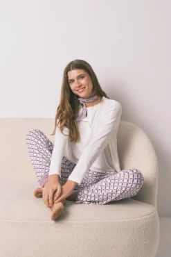 Women'secret T-Shirts-T-shirt branca de manga comprida solta branco