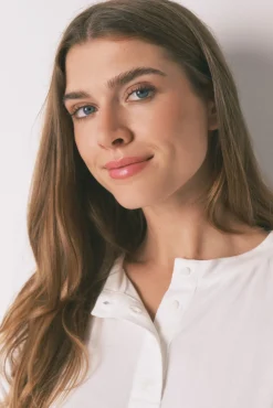 Women'secret T-Shirts-T-shirt branca de manga comprida solta branco