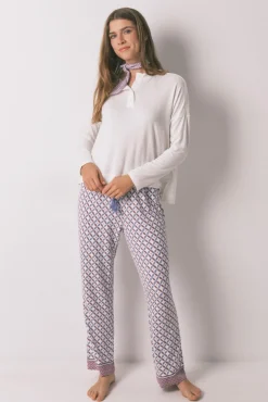 Women'secret T-Shirts-T-shirt branca de manga comprida solta branco