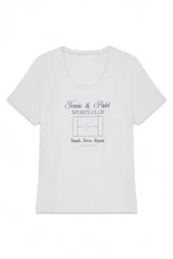 Dash and Stars T-Shirts-T-shirt branca de manga curta branco