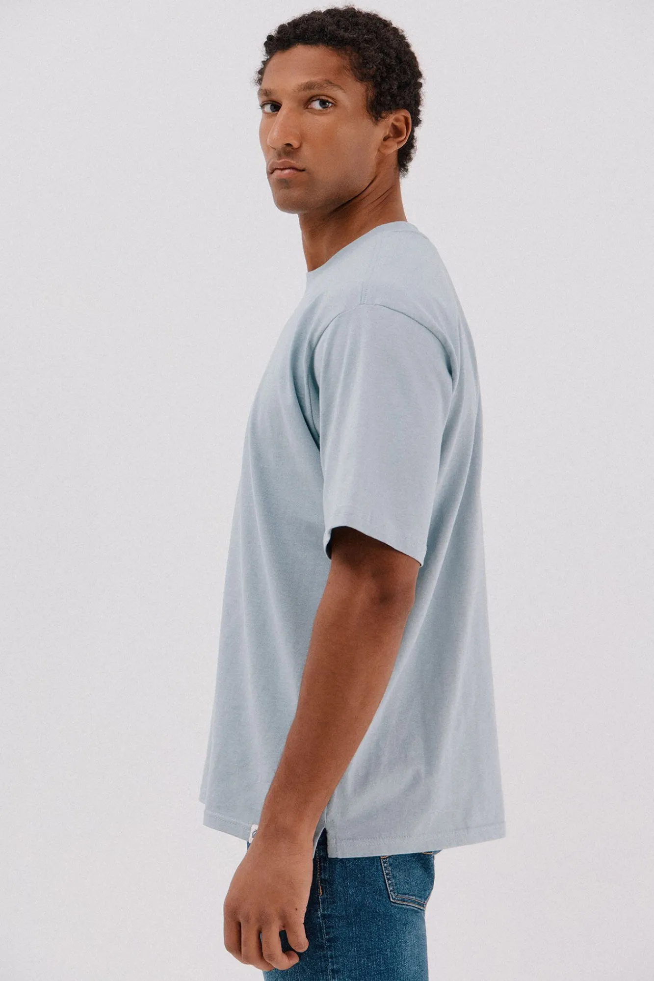 Cortefiel T-Shirts-T-shirt básica Azul