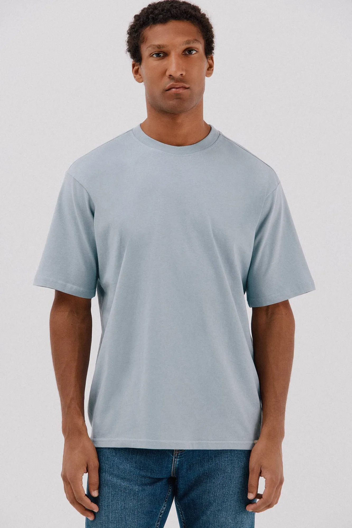 Cortefiel T-Shirts-T-shirt básica Azul