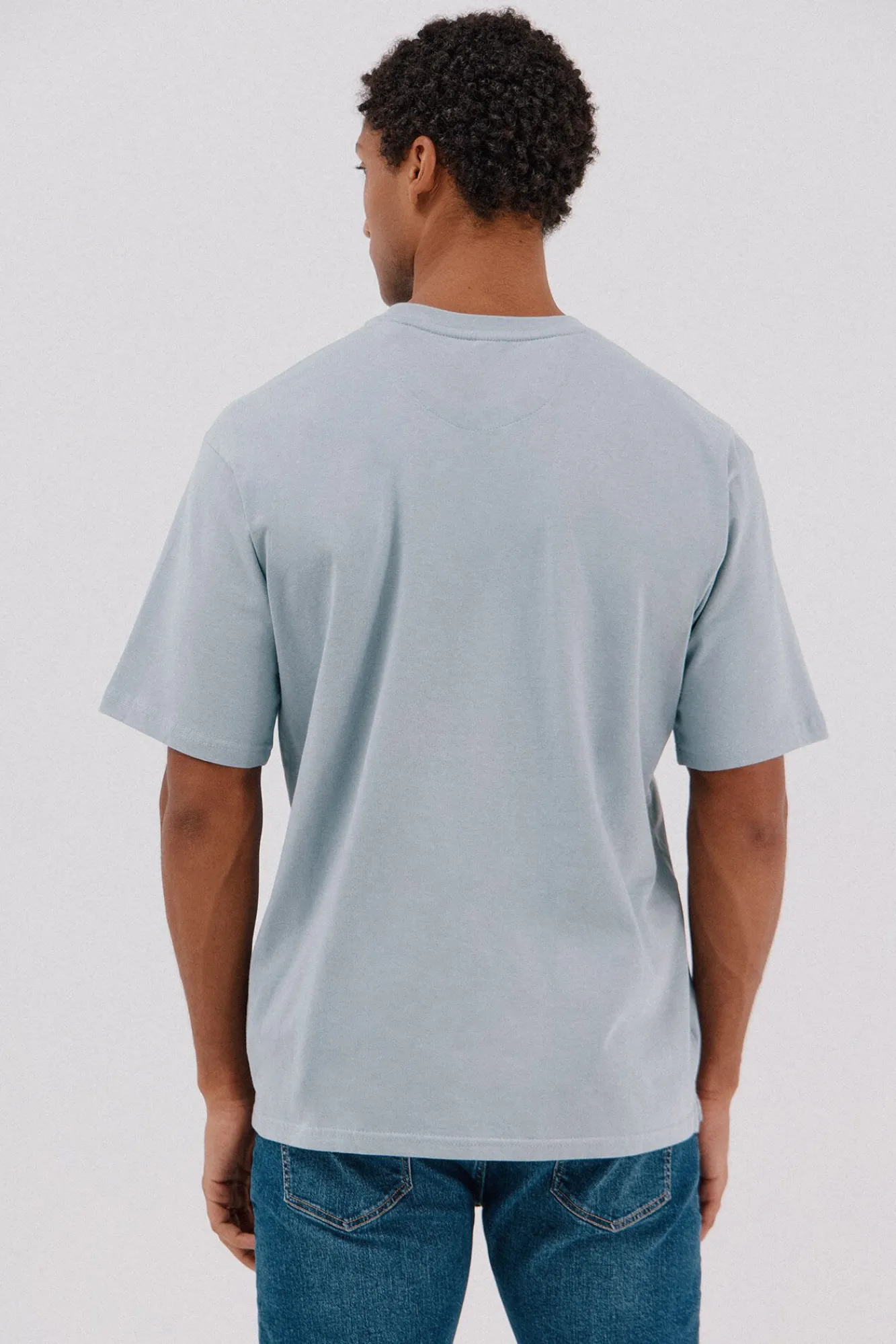 Cortefiel T-Shirts-T-shirt básica Azul