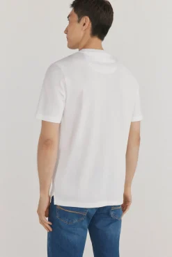 Pedro del Hierro T-Shirts-T-shirt básica Branco