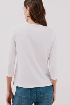 Cortefiel T-Shirts-T-shirt básica barco Branco