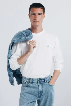 Springfield T-Shirts-T-shirt básica de manga comprida com acabamento macio bege