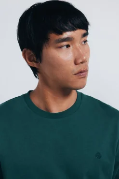 Springfield T-Shirts-T-shirt básica de manga comprida com acabamento macio verde