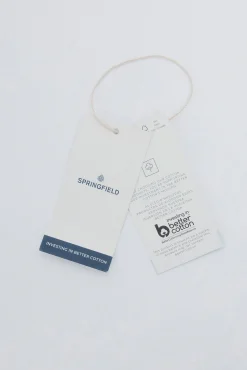 Springfield T-Shirts-T-shirt básica de manga comprida com acabamento macio azul