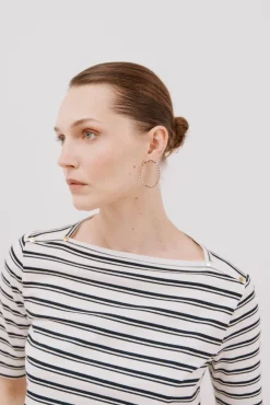 Cortefiel T-Shirts-T-shirt básica decote barco Impress&atilde;o