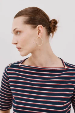 Cortefiel T-Shirts-T-shirt básica decote barco Azul