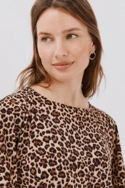 Cortefiel T-Shirts-T-shirt básica fluida Castanho