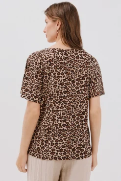 Cortefiel T-Shirts-T-shirt básica fluida Castanho