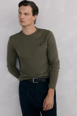 Pedro del Hierro T-Shirts-T-shirt básica manga comprida Verde