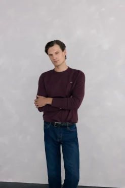 Pedro del Hierro T-Shirts-T-shirt básica manga comprida Bordeaux