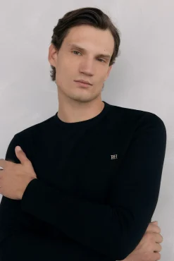 Pedro del Hierro T-Shirts-T-shirt básica manga comprida Preto