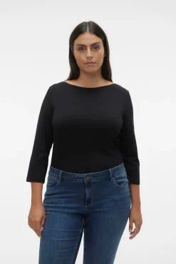 Vero Moda Curve T-Shirts-T-shirt básica tamanho grande Preto