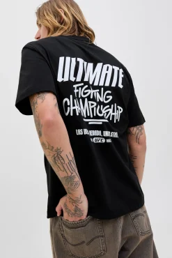 Jack & Jones T-Shirts-T-shirt com estampa nas costas preto