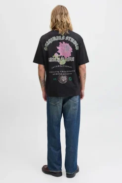 Jack & Jones T-Shirts-T-shirt com estampa traseira preto