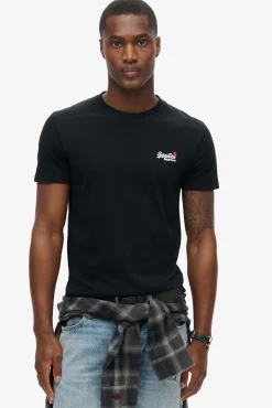Superdry T-Shirts-T-shirt com logo da preto