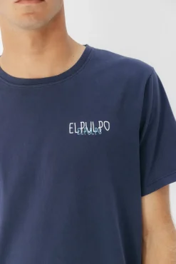 elPulpo T-Shirts-T-shirt com logo trançado Azul