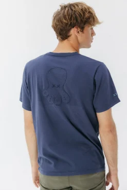 elPulpo T-Shirts-T-shirt com logo trançado Azul
